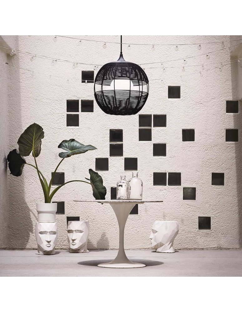 Quintiesse Średnia lampa wisząca Maddox 1 źródło światła Czarny Łazienkowa lub Zewnętrzna IP44 Elstead Lighting QN-MADD