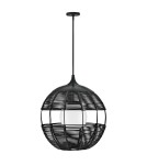 Quintiesse Średnia lampa wisząca Maddox 1 źródło światła Czarny Łazienkowa lub Zewnętrzna IP44 Elstead Lighting QN-MADD