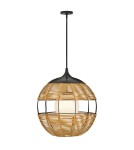 Quintiesse Średnia lampa wisząca Maddox 1 źródło światła Czarny, karmelowy beż Łazienkowa lub Zewnętrzna IP44 Elstead 