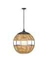 View Quintiesse Średnia lampa wisząca Maddox 1 źródło światła Czarny, karmelowy beż Łazienkowa lub Zewnętrzna IP44 Elstead 
