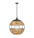 Quintiesse Średnia lampa wisząca Maddox 1 źródło światła Czarny, karmelowy beż Łazienkowa lub Zewnętrzna IP44 Elstead 