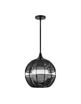 Quintiesse Mała lampa wisząca Maddox 1 źródło światła Czarny Łazienkowa lub Zewnętrzna IP44 Elstead Lighting QN-MADDOX-
