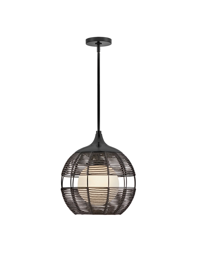 Quintiesse Mała lampa wisząca Maddox 1 źródło światła Czarny Łazienkowa lub Zewnętrzna IP44 Elstead Lighting QN-MADDOX-