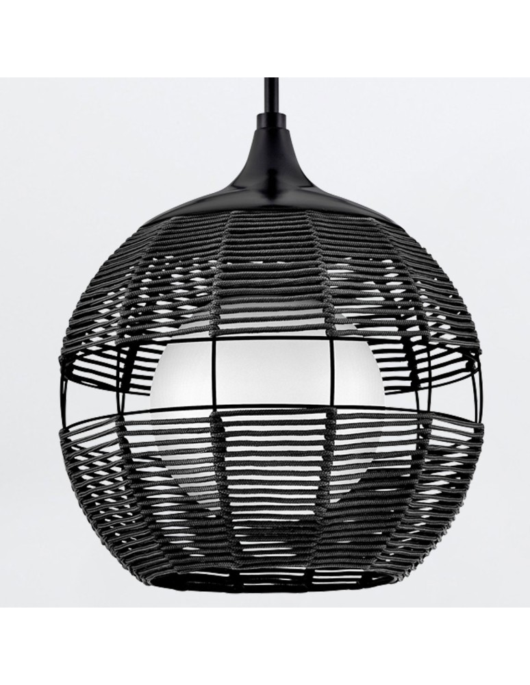 Quintiesse Mała lampa wisząca Maddox 1 źródło światła Czarny Łazienkowa lub Zewnętrzna IP44 Elstead Lighting QN-MADDOX-