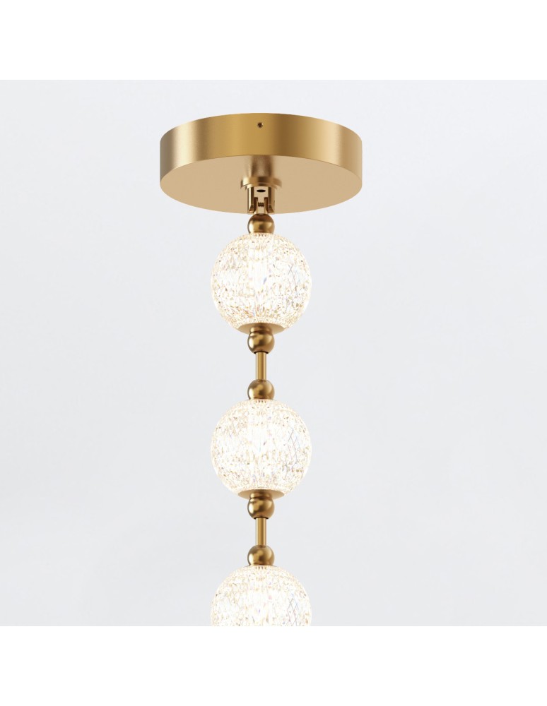 Quintiesse Lampa wisząca LED Marni Naturalny mosiądz Elstead Lighting QN-MARNI-16P-292-NBR