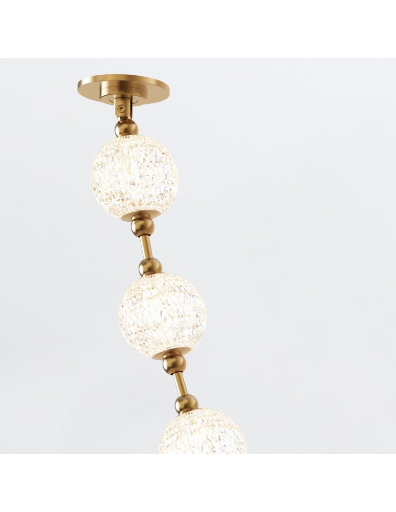 Quintiesse Lampa wisząca LED Marni Naturalny mosiądz Elstead Lighting QN-MARNI-16P-292-NBR