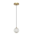 Quintiesse Mała lampa wisząca LED Marni Naturalny mosiądz Elstead Lighting QN-MARNI-1P-NBR