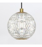 Quintiesse Mała lampa wisząca LED Marni Naturalny mosiądz Elstead Lighting QN-MARNI-1P-NBR