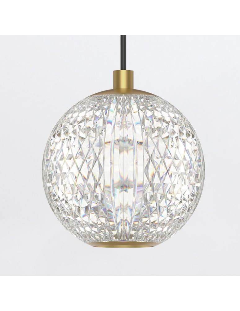 Quintiesse Mała lampa wisząca LED Marni Naturalny mosiądz Elstead Lighting QN-MARNI-1P-NBR