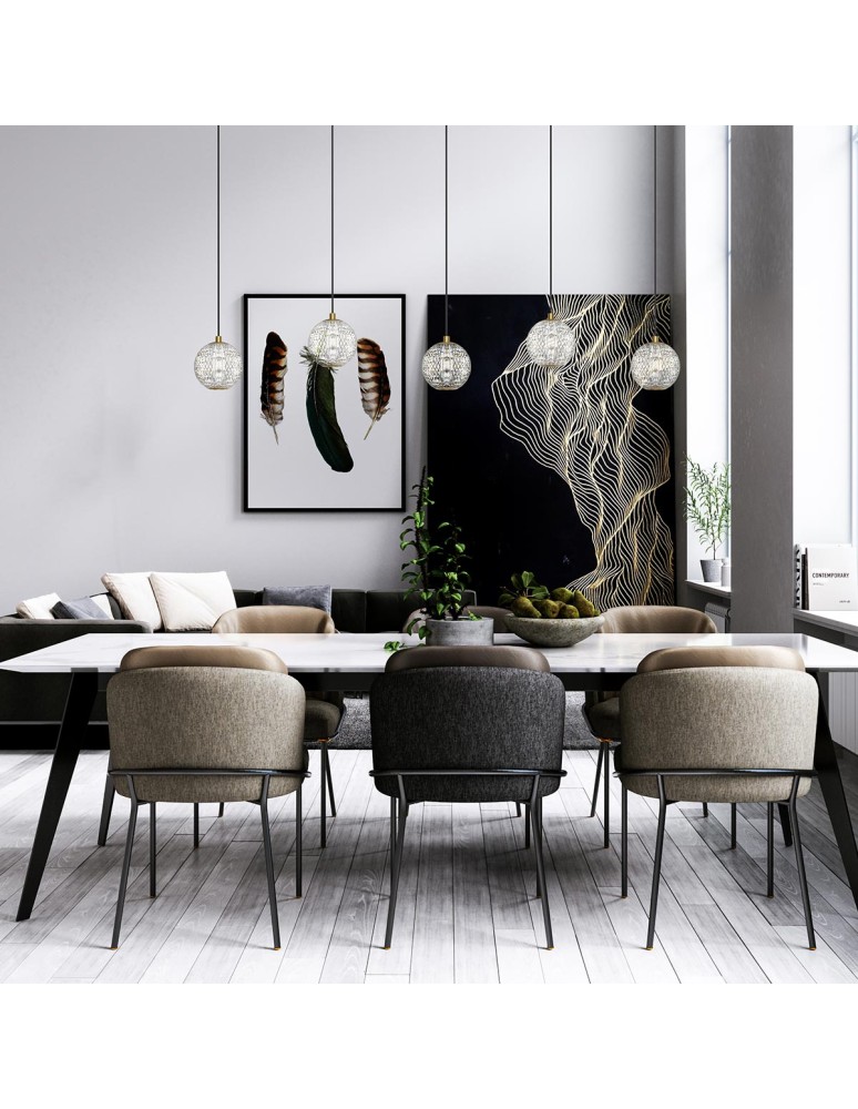 Quintiesse Mała lampa wisząca LED Marni Naturalny mosiądz Elstead Lighting QN-MARNI-1P-NBR