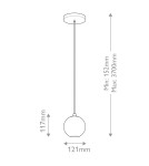 Quintiesse Mała lampa wisząca LED Marni Naturalny mosiądz Elstead Lighting QN-MARNI-1P-NBR