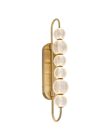 Quintiesse Kinkiet LED Marni Naturalny mosiądz Elstead Lighting QN-MARNI-6WB-NBR