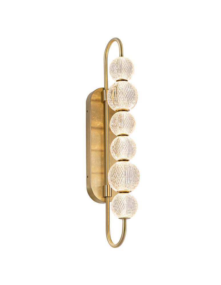 Quintiesse Kinkiet LED Marni Naturalny mosiądz Elstead Lighting QN-MARNI-6WB-NBR