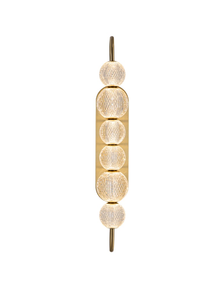 Quintiesse Kinkiet LED Marni Naturalny mosiądz Elstead Lighting QN-MARNI-6WB-NBR
