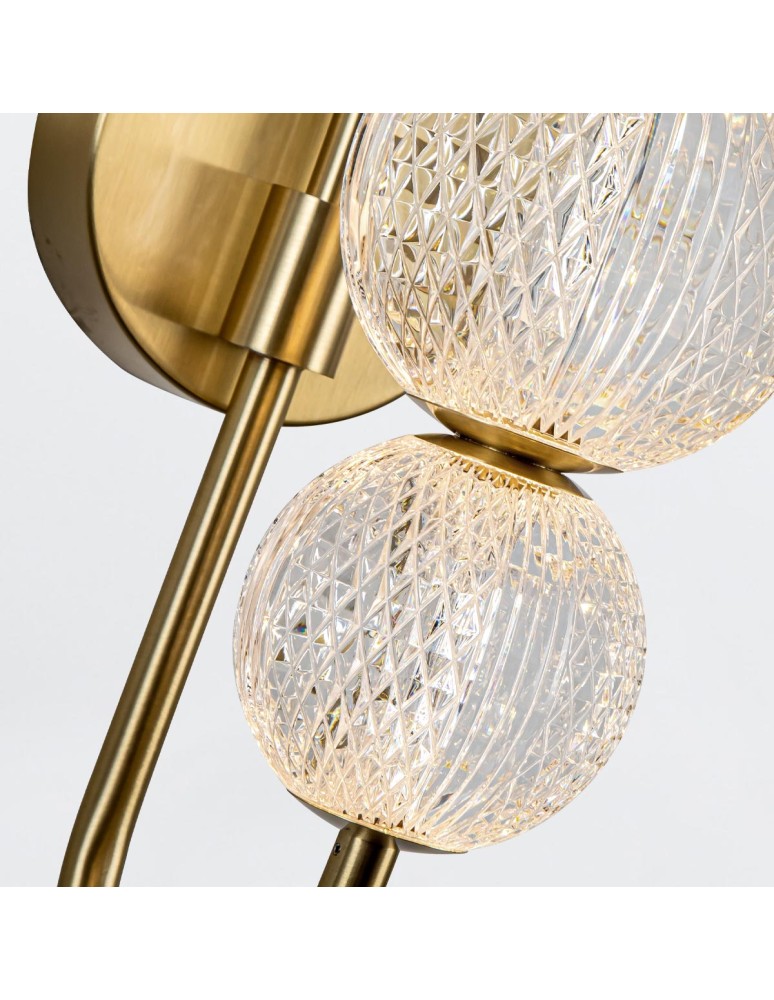 Quintiesse Kinkiet LED Marni Naturalny mosiądz Elstead Lighting QN-MARNI-6WB-NBR