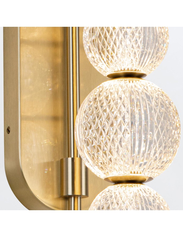 Quintiesse Kinkiet LED Marni Naturalny mosiądz Elstead Lighting QN-MARNI-6WB-NBR