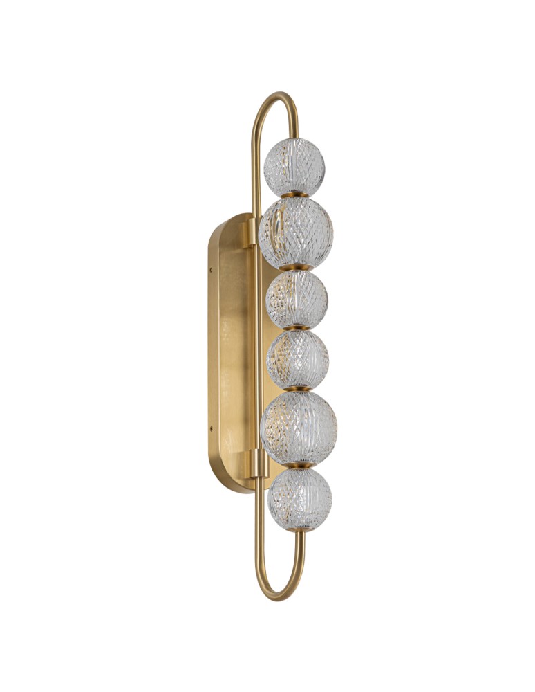 Quintiesse Kinkiet LED Marni Naturalny mosiądz Elstead Lighting QN-MARNI-6WB-NBR