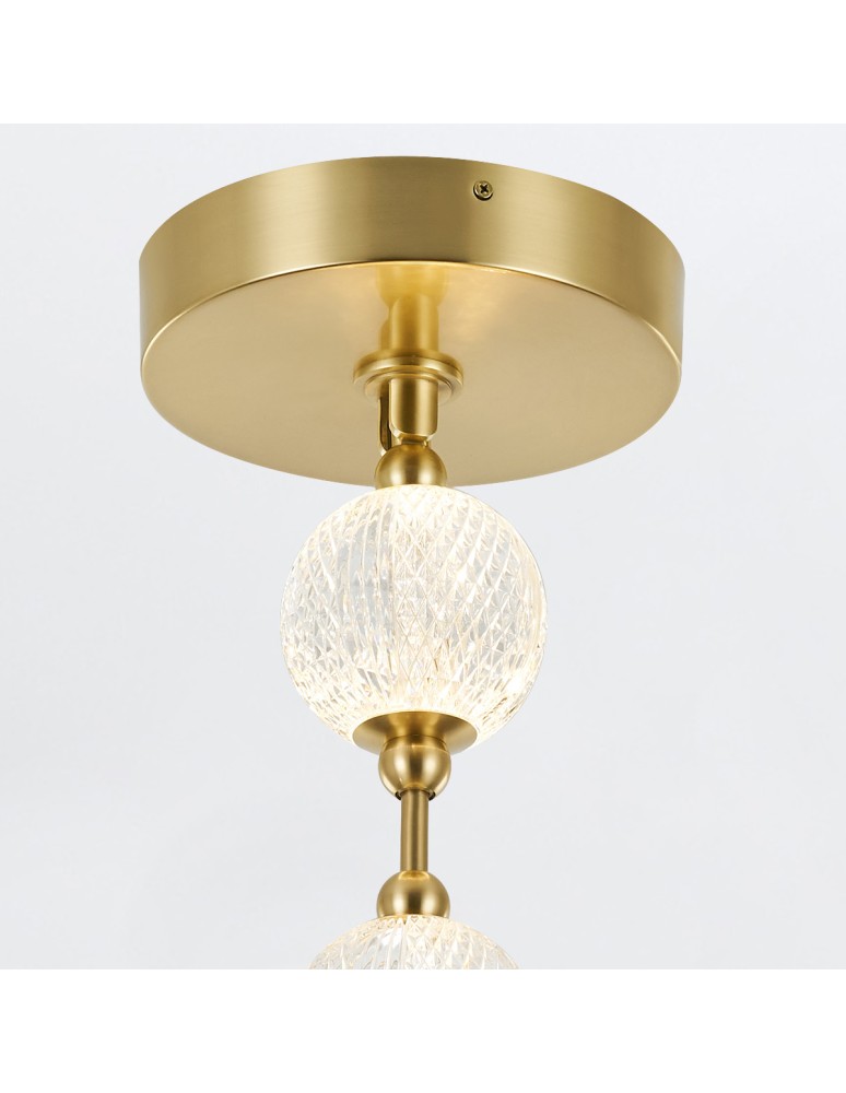 Quintiesse Lampa wisząca LED Marni Naturalny mosiądz Elstead Lighting QN-MARNI-8P-148-NBR