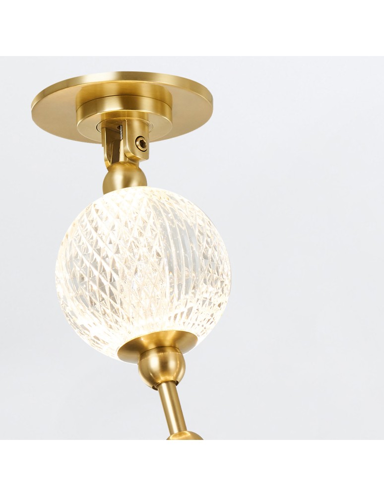 Quintiesse Lampa wisząca LED Marni Naturalny mosiądz Elstead Lighting QN-MARNI-8P-148-NBR