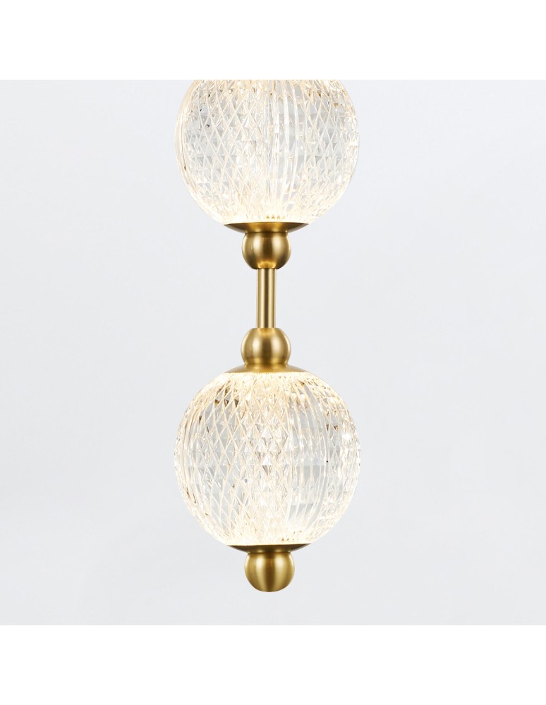 Quintiesse Lampa wisząca LED Marni Naturalny mosiądz Elstead Lighting QN-MARNI-8P-148-NBR