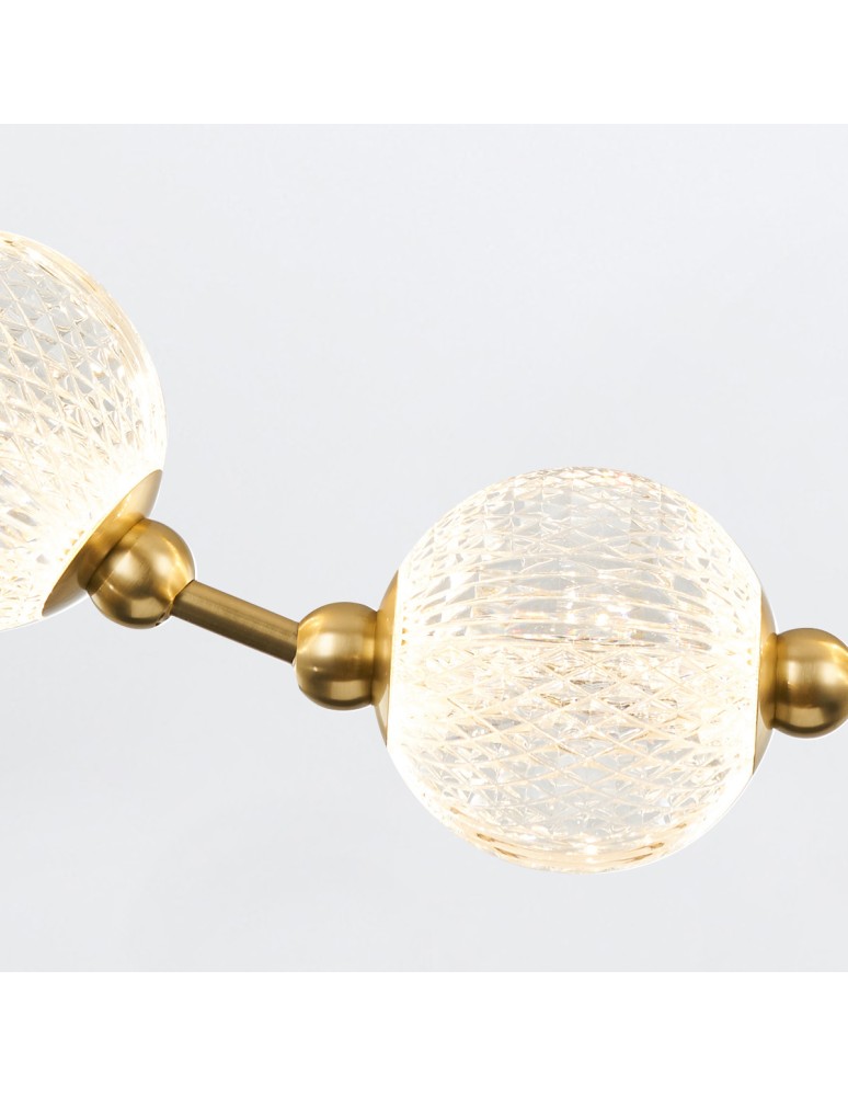 Quintiesse Lampa wisząca LED Marni Naturalny mosiądz Elstead Lighting QN-MARNI-8P-148-NBR