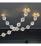 Quintiesse Lampa wisząca LED Marni Naturalny mosiądz Elstead Lighting QN-MARNI-8P-148-NBR