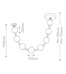 Quintiesse Lampa wisząca LED Marni Naturalny mosiądz Elstead Lighting QN-MARNI-8P-148-NBR