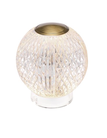 Quintiesse Mała lampa stołowa LED Marni Naturalny mosiądz Elstead Lighting QN-MARNI-TL-S-NBR