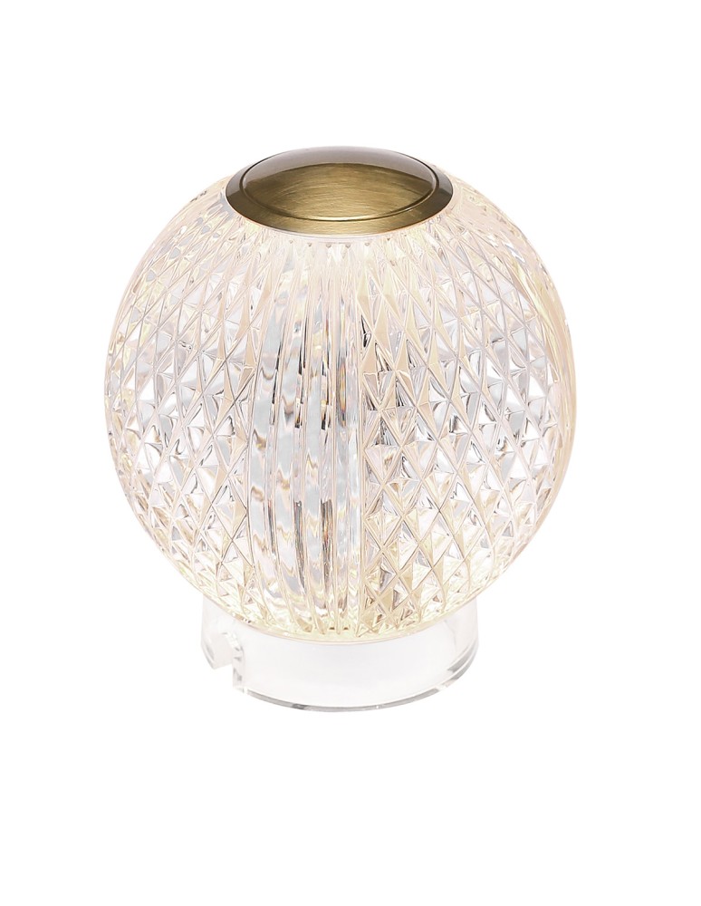 Quintiesse Mała lampa stołowa LED Marni Naturalny mosiądz Elstead Lighting QN-MARNI-TL-S-NBR