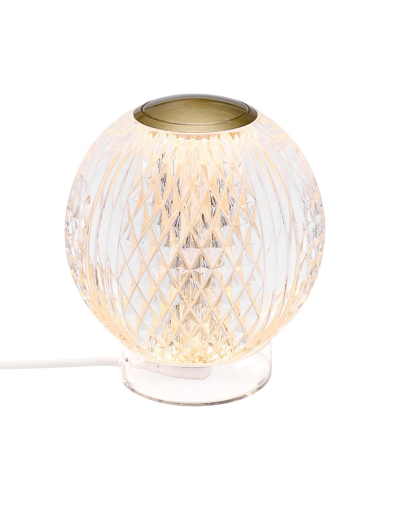 Quintiesse Mała lampa stołowa LED Marni Naturalny mosiądz Elstead Lighting QN-MARNI-TL-S-NBR