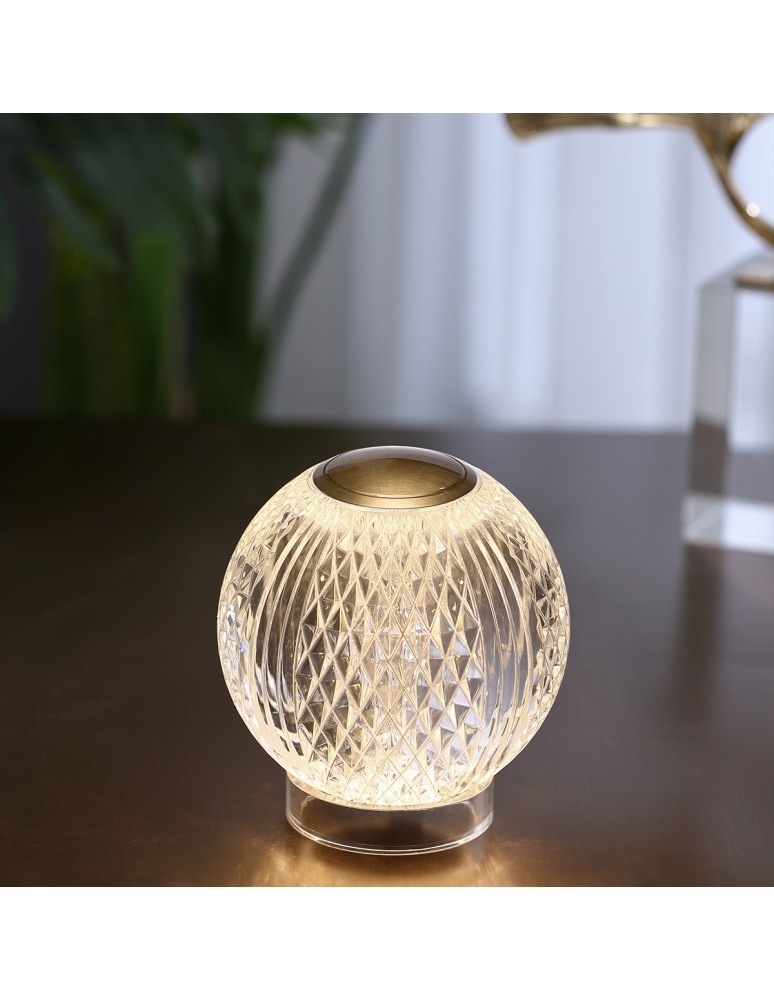 Quintiesse Mała lampa stołowa LED Marni Naturalny mosiądz Elstead Lighting QN-MARNI-TL-S-NBR