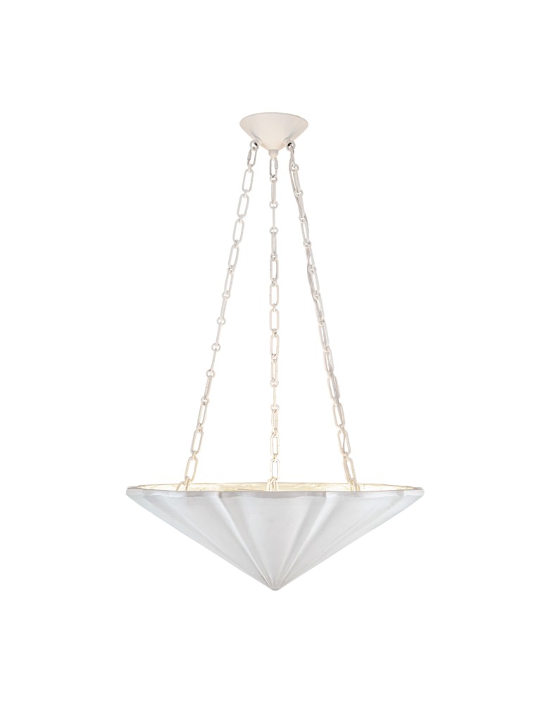 Quintiesse Lampa wisząca Martine 3 źródła światła Antyczna biel Elstead Lighting QN-MARTINE-P-WHT