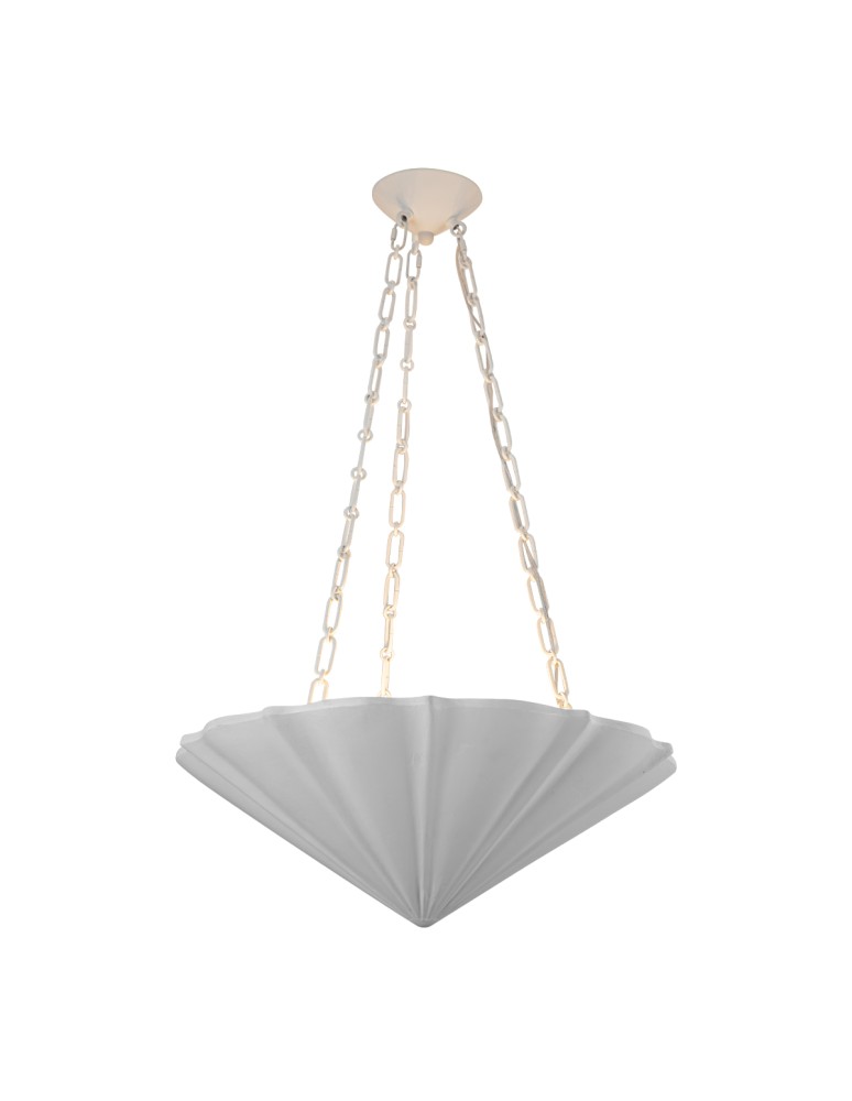 Quintiesse Lampa wisząca Martine 3 źródła światła Antyczna biel Elstead Lighting QN-MARTINE-P-WHT