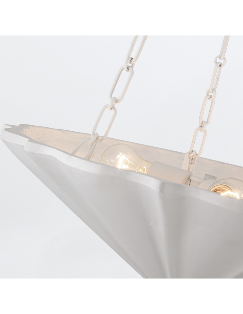 Quintiesse Lampa wisząca Martine 3 źródła światła Antyczna biel Elstead Lighting QN-MARTINE-P-WHT