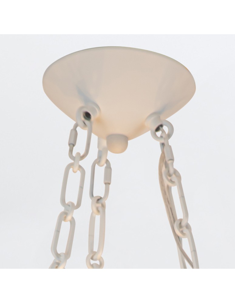 Quintiesse Lampa wisząca Martine 3 źródła światła Antyczna biel Elstead Lighting QN-MARTINE-P-WHT