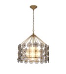 Quintiesse Lampa wisząca Meridian 3 źródła światła Przecierane złoto Elstead Lighting QN-MERIDIAN-3P-DG