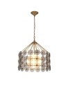 View Quintiesse Lampa wisząca Meridian 3 źródła światła Przecierane złoto Elstead Lighting QN-MERIDIAN-3P-DG