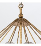 Quintiesse Lampa wisząca Meridian 3 źródła światła Przecierane złoto Elstead Lighting QN-MERIDIAN-3P-DG