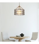 Quintiesse Lampa wisząca Meridian 3 źródła światła Przecierane złoto Elstead Lighting QN-MERIDIAN-3P-DG