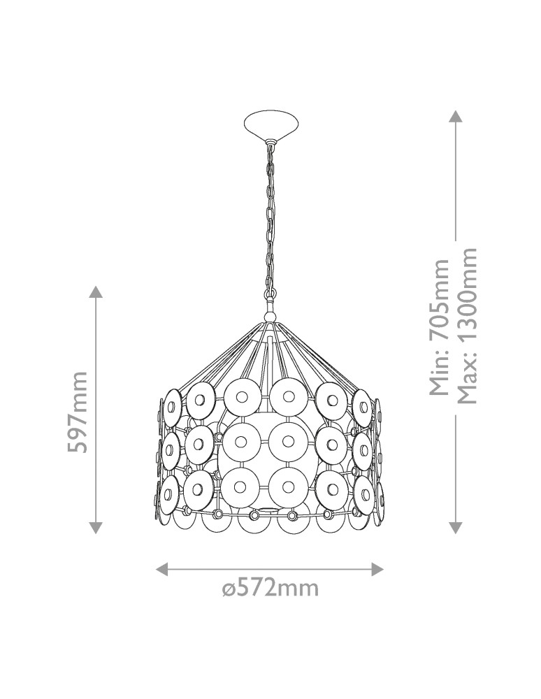 Quintiesse Lampa wisząca Meridian 3 źródła światła Przecierane złoto Elstead Lighting QN-MERIDIAN-3P-DG