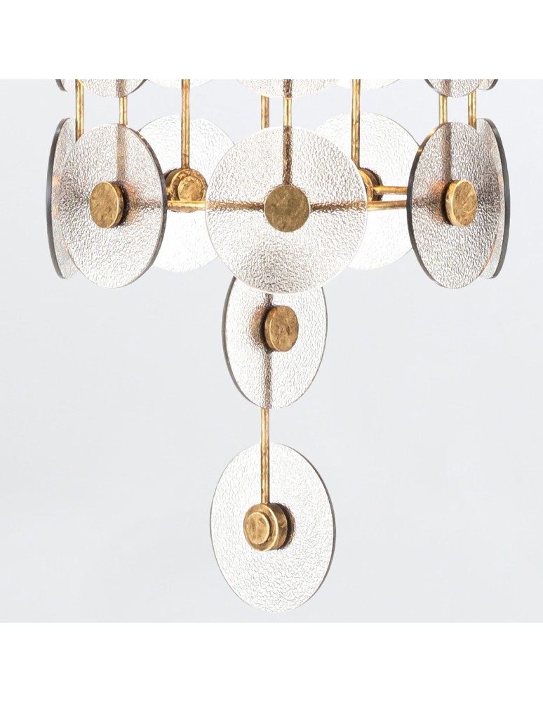 Quintiesse Lampa wisząca Meridian 9 źródeł światła Przecierane złoto Elstead Lighting QN-MERIDIAN-9P-DG