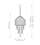 Quintiesse Lampa wisząca Meridian 9 źródeł światła Przecierane złoto Elstead Lighting QN-MERIDIAN-9P-DG