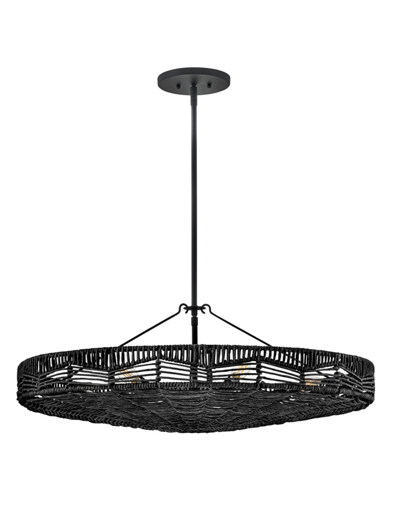 Quintiesse Lampa wisząca Ophelia 6 źródeł światła Czarny Elstead Lighting QN-OPHELIA-6P-BK-BK