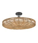 Quintiesse Lampa wisząca Ophelia 6 źródeł światła Czarny, karmelowy beż Elstead Lighting QN-OPHELIA-6P-BK-CAM