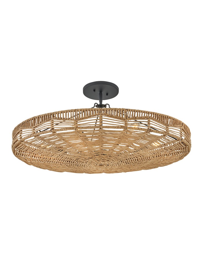 Quintiesse Lampa wisząca Ophelia 6 źródeł światła Czarny, karmelowy beż Elstead Lighting QN-OPHELIA-6P-BK-CAM
