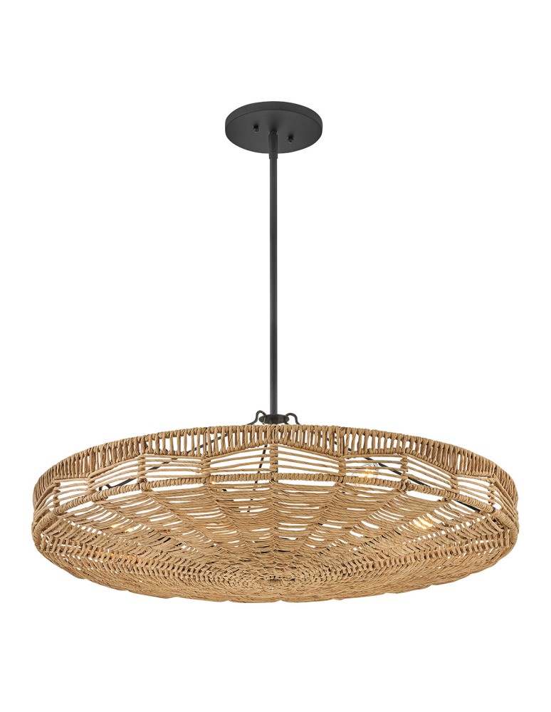 Quintiesse Lampa wisząca Ophelia 6 źródeł światła Czarny, karmelowy beż Elstead Lighting QN-OPHELIA-6P-BK-CAM