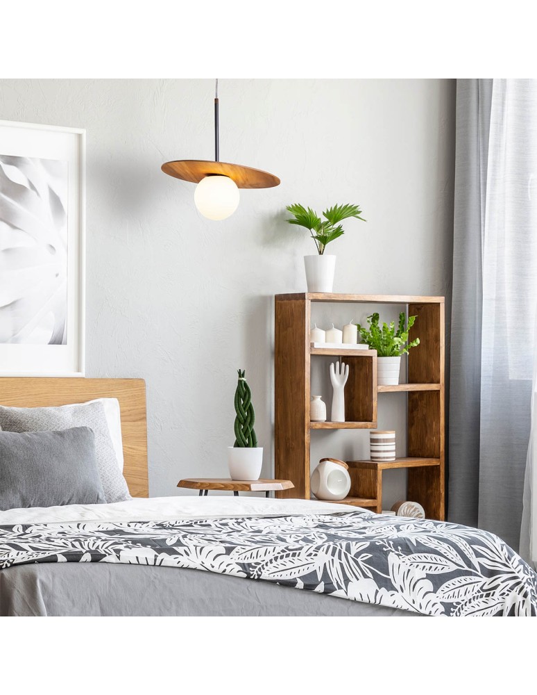 Quintiesse Lampa wisząca Orbit Elstead Lighting QN-ORBIT-P-M-TEAK