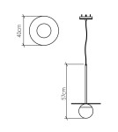 Quintiesse Lampa wisząca Orbit Elstead Lighting QN-ORBIT-P-M-TEAK