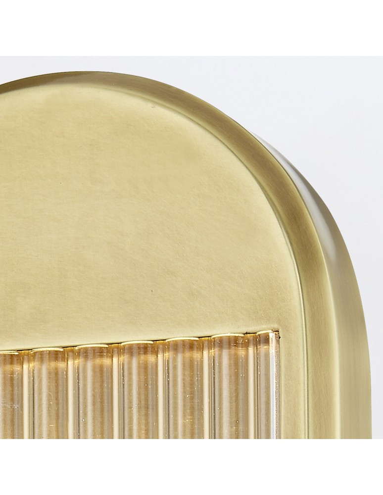 Quintiesse Średni kinkiet LED Palais Vintage mosiądz Elstead Lighting QN-PALAIS-W-M-VBS