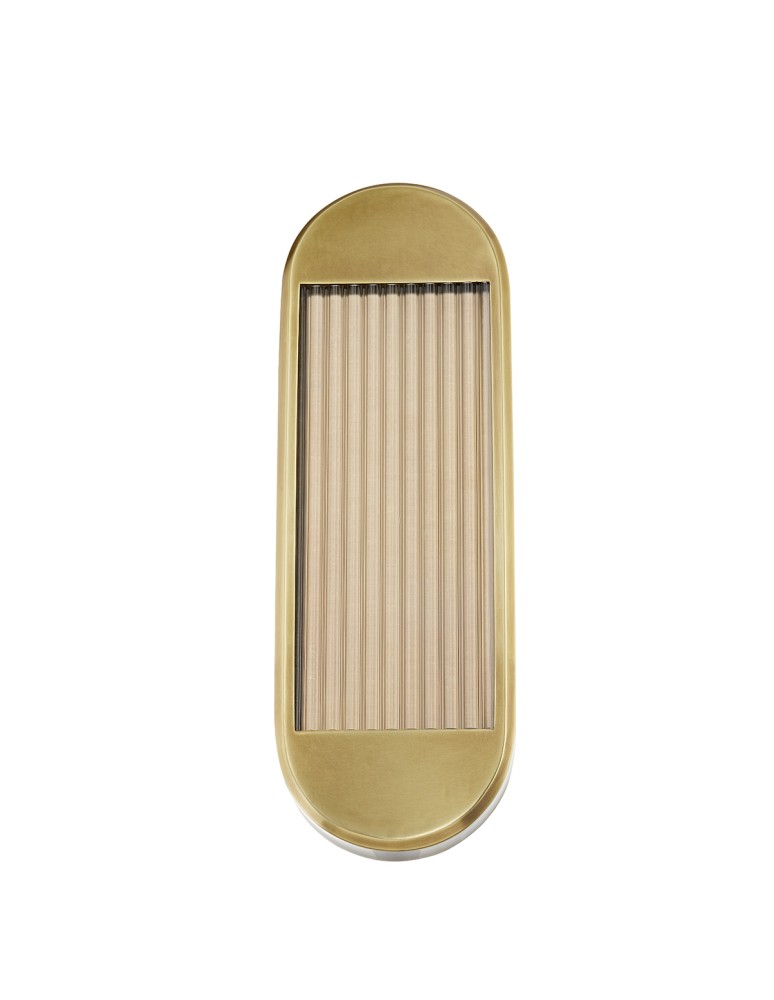 Quintiesse Średni kinkiet LED Palais Vintage mosiądz Elstead Lighting QN-PALAIS-W-M-VBS